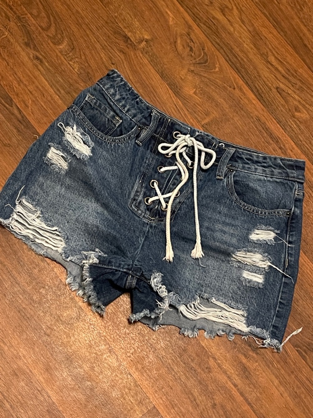 YMI Distressed Drawstring Shorts Size 9/29